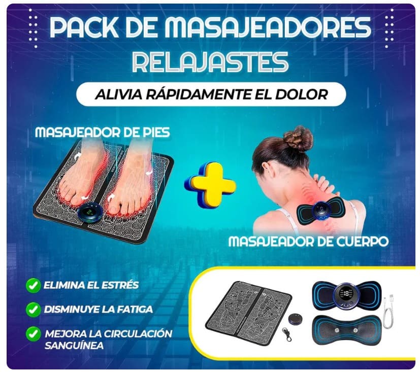 PACK DE MASAJEADORES RELAJANTES
