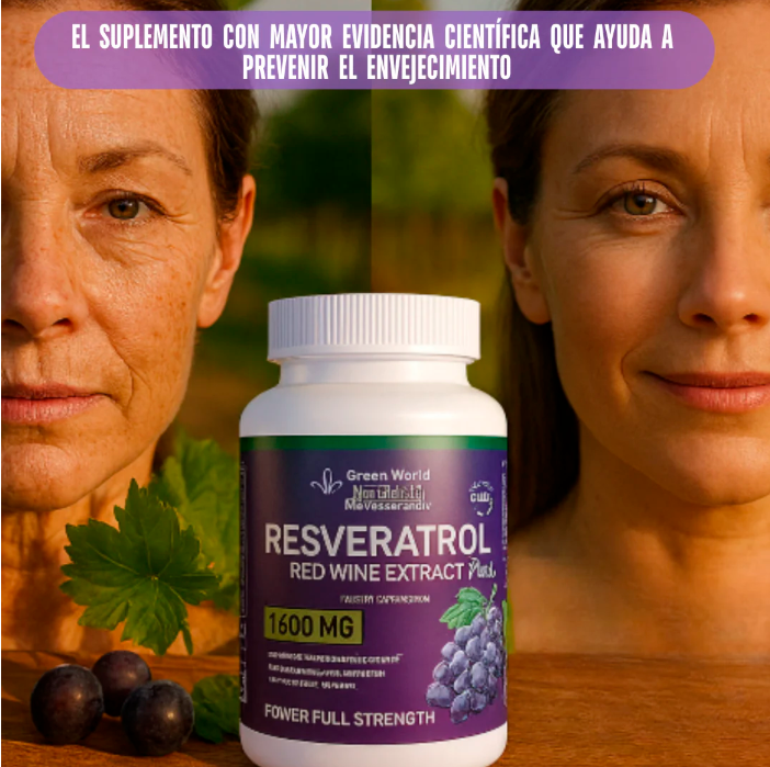 RESVERATROL REJUVENECIMIENTO 1600 MG (100 Cápsulas)
